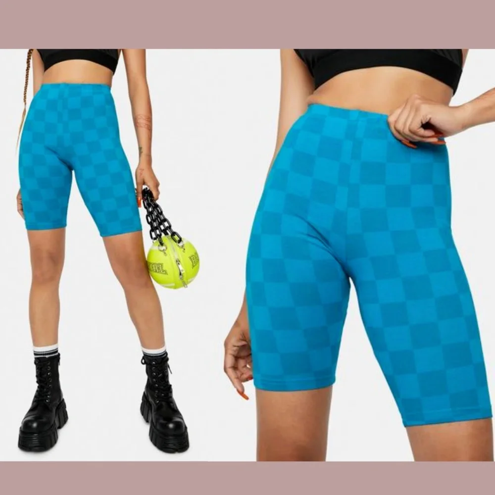 NEW Kappa‎ [ Small ] Checkerboard EMIAZA biker shorts in Sea Green